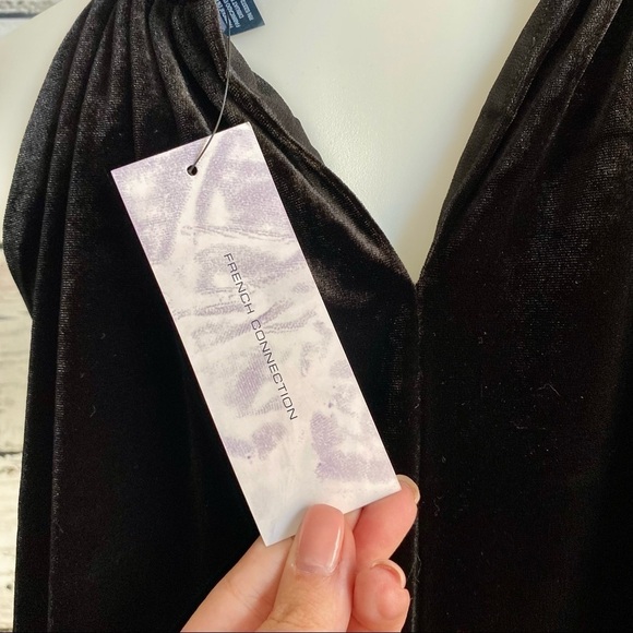 NWT French Connection velvet halter top - Picture 6 of 6